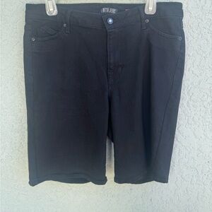 Faith Jeans 16W Have Faith mid length black Bermuda shorts stretch modest summer